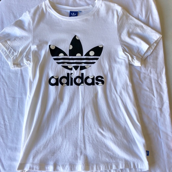 Adidas Women Big Dot Logo T Shirt - Picture 3 of 3